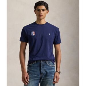 Polo Ralph Laurenvoor mannen. 710944674001 Klassiek Frankrijk T-shirt blauw (M), Casual, Katoen, Korte mouwen Polo Ralph Laurenvoor mannen. 710944674001 Klassiek Frankrijk T-shirt blauw (M), Casual, Katoen, Korte mouwen