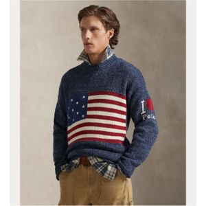 Polo Ralph Laurenvoor mannen. 710P05225001 Trui Hart Polo blauwe vlag (S), Casual, Katoen Polo Ralph Laurenvoor mannen. 710P05225001 Trui Hart Polo blauwe vlag (S), Casual, Katoen