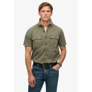 Superdryvoor mannen. M4010946A Groen militair overhemd met korte mouwen (XXL), Casual, Katoen Superdryvoor mannen. M4010946A Groen militair overhemd met korte mouwen (XXL), Casual, Katoen