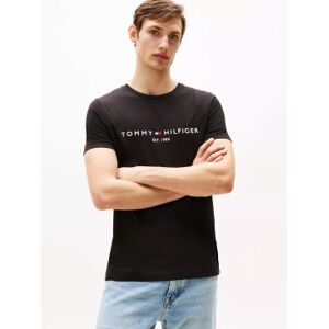 Tommy Hilfigervoor mannen. MW0MW11465 T-shirt met zwart logo (S), Casual, Elastaan, Korte mouwen, Biologisch katoen Tommy Hilfigervoor mannen. MW0MW11465 T-shirt met zwart logo (S), Casual, Elastaan, Korte mouwen, Biologisch katoen