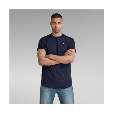 G-Starvoor mannen. D16396-B353-6067 T-shirt Lash marine (M), Casual, Korte mouwen, Biologisch katoen, Duurzaam, Marineblauw G-Starvoor mannen. D16396-B353-6067 T-shirt Lash marine (M), Casual, Korte mouwen, Biologisch katoen, Duurzaam, Marineblauw