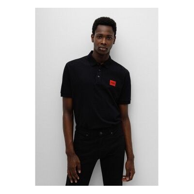 HUGOvoor mannen. 50466202 Dereso polo zwart (S), Casual, Katoen, Korte mouwen HUGOvoor mannen. 50466202 Dereso polo zwart (S), Casual, Katoen, Korte mouwen
