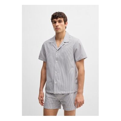BOSSvoor mannen. 50540037 Regular fit overhemd van navy sirsaka stof (XXL), Casual, Korte mouwen, Duurzaam, Marineblauw, Gerecycled Katoen BOSSvoor mannen. 50540037 Regular fit overhemd van navy sirsaka stof (XXL), Casual, Korte mouwen, Duurzaam, Marineblauw, Gerecycled Katoen