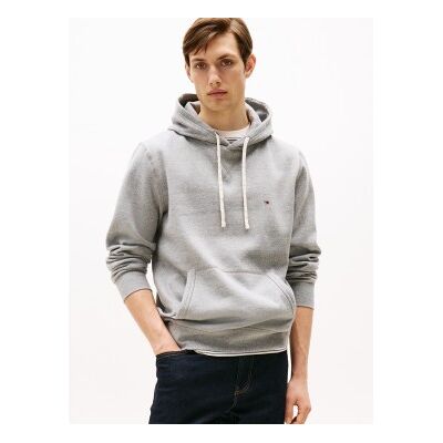 Tommy Hilfigervoor mannen. MW0MW37230 Essentiële fleece hoodie grijs (XXL), Casual, Polyester, Korte mouwen Tommy Hilfigervoor mannen. MW0MW37230 Essentiële fleece hoodie grijs (XXL), Casual, Polyester, Korte mouwen