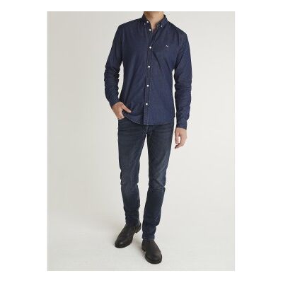 Pepe Jeansvoor mannen. PM3090016C2 Overhemd Classic Slim navy (L), Casual, Katoen, Lange mouwen, Marineblauw Pepe Jeansvoor mannen. PM3090016C2 Overhemd Classic Slim navy (L), Casual, Katoen, Lange mouwen, Marineblauw