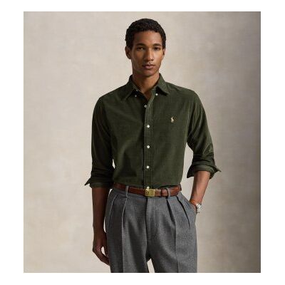 Polo Ralph Laurenvoor mannen. 710853123502 Corduroy overhemd Custom Fit olijfgroen (XXL), Casual, Katoen, Lange mouwen Polo Ralph Laurenvoor mannen. 710853123502 Corduroy overhemd Custom Fit olijfgroen (XXL), Casual, Katoen, Lange mouwen