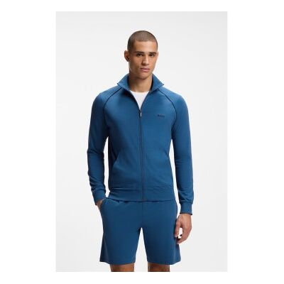BOSSvoor mannen. 50515307 Elastische katoenen jas blauw (XL), Casual, Lange mouwen BOSSvoor mannen. 50515307 Elastische katoenen jas blauw (XL), Casual, Lange mouwen