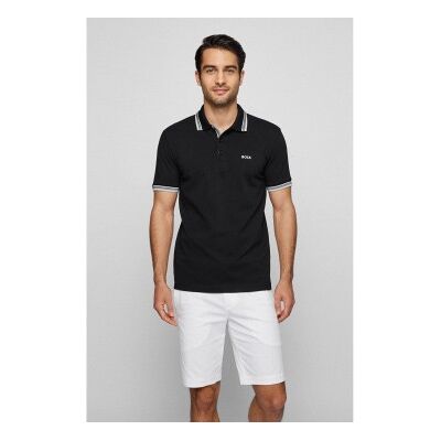 BOSSvoor mannen. 50469055 Paddy polo shirt zwart (S), Casual, Katoen, Korte mouwen BOSSvoor mannen. 50469055 Paddy polo shirt zwart (S), Casual, Katoen, Korte mouwen