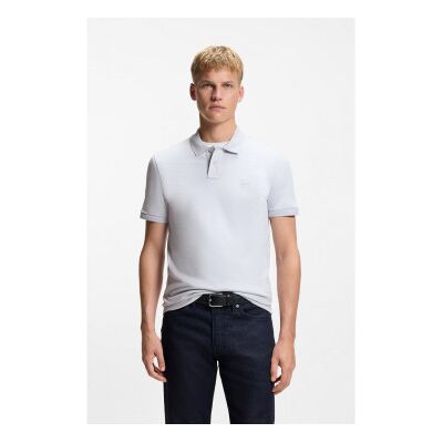BOSSvoor mannen. 50507803 Passenger poloshirt lichtgrijs (M), Casual, Katoen, Korte mouwen BOSSvoor mannen. 50507803 Passenger poloshirt lichtgrijs (M), Casual, Katoen, Korte mouwen