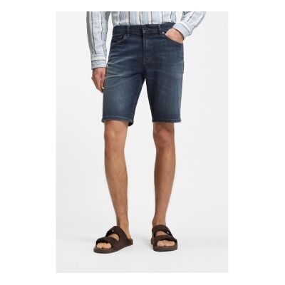 BOSSvoor mannen. 50559917 Korte broek Maine Regular Fit blauw (35), Casual, Katoen, Denim BOSSvoor mannen. 50559917 Korte broek Maine Regular Fit blauw (35), Casual, Katoen, Denim