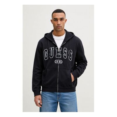 Guessvoor mannen. M6GQ24K3486 Sweater Davis Ls Zip Up marineblauw (XL), Casual, Katoen Guessvoor mannen. M6GQ24K3486 Sweater Davis Ls Zip Up marineblauw (XL), Casual, Katoen