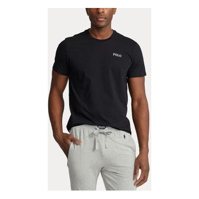 Polo Ralph Laurenvoor mannen. 714931650006 Gebreid zwart katoenen nachthemd (S), Homewear, Korte mouwen, Duurzaam Polo Ralph Laurenvoor mannen. 714931650006 Gebreid zwart katoenen nachthemd (S), Homewear, Korte mouwen, Duurzaam