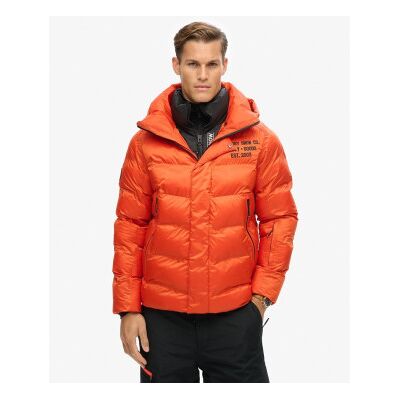 Superdryvoor mannen. MS110175A Ski Sport Puffer Coat oranje (M), Casual, Gerecycled nylon Superdryvoor mannen. MS110175A Ski Sport Puffer Coat oranje (M), Casual, Gerecycled nylon
