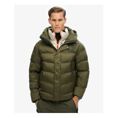 Superdryvoor mannen. MS110175A Ski Sport Puffer Coat groen (L), Casual, Gerecycled nylon Superdryvoor mannen. MS110175A Ski Sport Puffer Coat groen (L), Casual, Gerecycled nylon