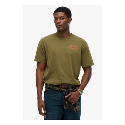 Superdryvoor mannen. M1012251A Neo Trad Tattoo Los T-shirt Groen (XL), Casual, Katoen, Korte mouwen Superdryvoor mannen. M1012251A Neo Trad Tattoo Los T-shirt Groen (XL), Casual, Katoen, Korte mouwen