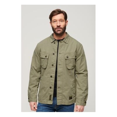 Superdryvoor mannen. M4010729A Groen militair jack (L), Casual, Katoen, Lange mouwen Superdryvoor mannen. M4010729A Groen militair jack (L), Casual, Katoen, Lange mouwen