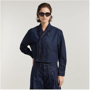 G-Starvoor vrouwen. D25339-4639-G831 Jas Cropped Peacoat marine (L), Casual, Katoen, Marineblauw G-Starvoor vrouwen. D25339-4639-G831 Jas Cropped Peacoat marine (L), Casual, Katoen, Marineblauw
