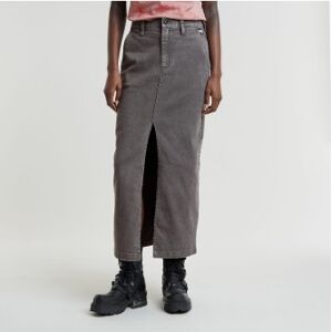 G-Starvoor vrouwen. D25237-D730-1468 Midi kokerrok grijs (30), Casual, Katoen G-Starvoor vrouwen. D25237-D730-1468 Midi kokerrok grijs (30), Casual, Katoen