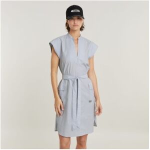 G-Starvoor vrouwen. D24622-C667-G460 Saharienne jurk blauw (M), Casual, Katoen, Korte mouwen G-Starvoor vrouwen. D24622-C667-G460 Saharienne jurk blauw (M), Casual, Katoen, Korte mouwen