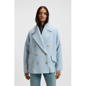 BOSSvoor vrouwen. 50548664 Cabani jas blauw (44), Casual, Stof BOSSvoor vrouwen. 50548664 Cabani jas blauw (44), Casual, Stof