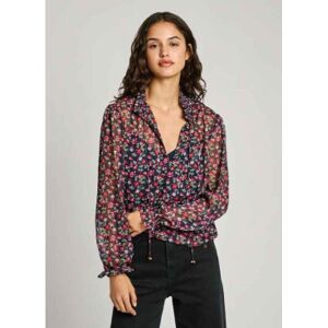 Pepe Jeansvoor vrouwen. PL304945 Blouse Octavia marine (S), Casual, Polyester, Lange mouwen, Marineblauw Pepe Jeansvoor vrouwen. PL304945 Blouse Octavia marine (S), Casual, Polyester, Lange mouwen, Marineblauw