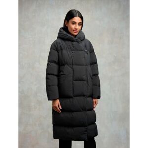 Blauervoor vrouwen. 25WBLDK03168 Nube Ruth zwarte lange jas (L), Casual, Polyamide Blauervoor vrouwen. 25WBLDK03168 Nube Ruth zwarte lange jas (L), Casual, Polyamide