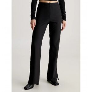 Calvin Klein Jeansvoor vrouwen. J20J222192 Rechte geribde gebreide broek zwart (M), Casual, Klassiek, Polyamide