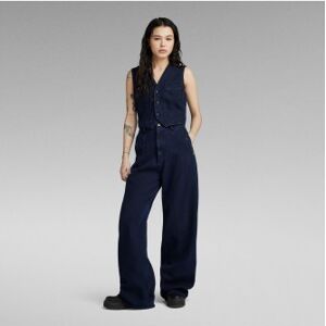 G-Starvoor vrouwen. D24207-C456-082 Denim gilet blauw (XS), Casual, Katoen G-Starvoor vrouwen. D24207-C456-082 Denim gilet blauw (XS), Casual, Katoen