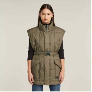 G-Starvoor vrouwen. D26503-B958-735 Gewatteerd vest met riem groen (XS), Casual, Gerecycled polyester, Duurzaam G-Starvoor vrouwen. D26503-B958-735 Gewatteerd vest met riem groen (XS), Casual, Gerecycled polyester, Duurzaam