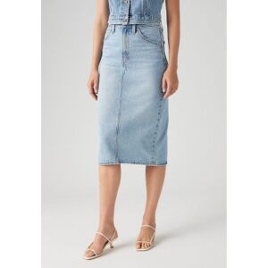 Levi'svoor vrouwen. 001VH-0001 Hoge rok met split blauw (30), Casual, Katoen, Denim Levi'svoor vrouwen. 001VH-0001 Hoge rok met split blauw (30), Casual, Katoen, Denim
