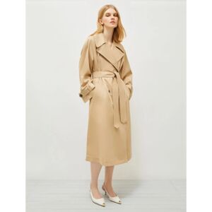 Marellavoor vrouwen. 2513021051200 Grolla zandkleurige lange trenchcoat (44), Beige, Casual, Katoen Marellavoor vrouwen. 2513021051200 Grolla zandkleurige lange trenchcoat (44), Beige, Casual, Katoen