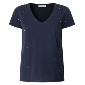 Pepe Jeansvoor vrouwen. PL506023 Rolly blauw T-shirt (S), Casual, Katoen, Korte mouwen Pepe Jeansvoor vrouwen. PL506023 Rolly blauw T-shirt (S), Casual, Katoen, Korte mouwen