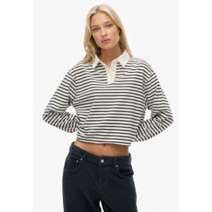 Superdryvoor vrouwen. W6012175A Stripe Rugby beige polo (M), Casual, Katoen, Lange mouwen Superdryvoor vrouwen. W6012175A Stripe Rugby beige polo (M), Casual, Katoen, Lange mouwen