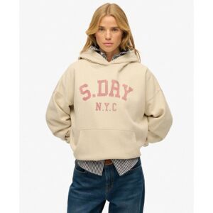 Superdryvoor vrouwen. W2012452A Athletic Essentials Relax beige sweatshirt (S), Casual, Katoen Superdryvoor vrouwen. W2012452A Athletic Essentials Relax beige sweatshirt (S), Casual, Katoen