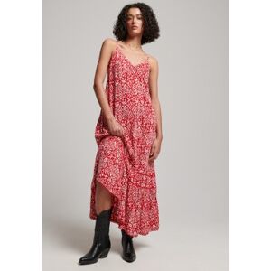 Superdryvoor vrouwen. W8011294A Lange rode strapless jurk (XL), Rood, Casual, Viscose, Mouwloos / spaghettibandjes Superdryvoor vrouwen. W8011294A Lange rode strapless jurk (XL), Rood, Casual, Viscose, Mouwloos / spaghettibandjes