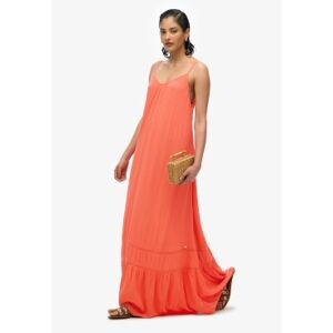 Superdryvoor vrouwen. W8011955A Lange oranje strapless jurk (XXS), Casual, Feest, Viscose, Mouwloos / spaghettibandjes Superdryvoor vrouwen. W8011955A Lange oranje strapless jurk (XXS), Casual, Feest, Viscose, Mouwloos / spaghettibandjes