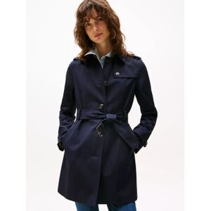 Tommy Hilfigervoor vrouwen. WW0WW24966 Heritage Single Breasted Trench Coat marine (XS), Casual, Katoen, Lange mouwen, Marineblauw Tommy Hilfigervoor vrouwen. WW0WW24966 Heritage Single Breasted Trench Coat marine (XS), Casual, Katoen, Lange mouwen, Marineblauw