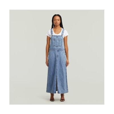 G-Starvoor vrouwen. D27734-D536-H550 Blauwe Skater Maxi tuinbroekjurk (XL), Casual, Katoen, Denim, Mouwloos / spaghettibandjes G-Starvoor vrouwen. D27734-D536-H550 Blauwe Skater Maxi tuinbroekjurk (XL), Casual, Katoen, Denim, Mouwloos / spaghettibandjes