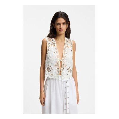BOSSvoor vrouwen. 50556743 Bordeaux gilet met witte knoopsluiting (38), Casual, Polyester, Mouwloos / spaghettibandjes BOSSvoor vrouwen. 50556743 Bordeaux gilet met witte knoopsluiting (38), Casual, Polyester, Mouwloos / spaghettibandjes