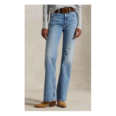 Polo Ralph Laurenvoor vrouwen. 211970178001 Blauwe bootcut jeans (24/32), Casual, Katoen, Denim Polo Ralph Laurenvoor vrouwen. 211970178001 Blauwe bootcut jeans (24/32), Casual, Katoen, Denim