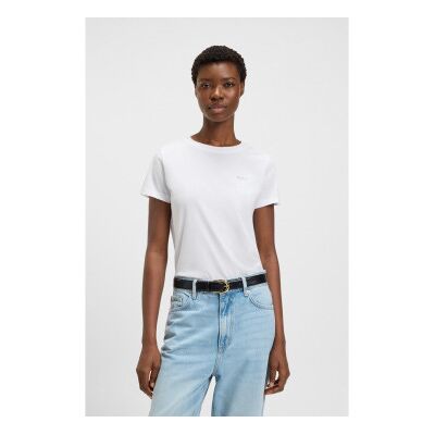 BOSSvoor vrouwen. 50506973 Wit Esogo-T-shirt (L), Casual, Katoen, Korte mouwen BOSSvoor vrouwen. 50506973 Wit Esogo-T-shirt (L), Casual, Katoen, Korte mouwen