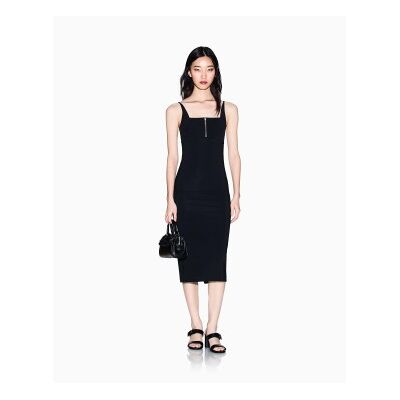 Giorgio Armani A X Armani Exchangevoor vrouwen. XW002056AF21295UC001 Zwarte bodycon jurk (L), Casual, Polyamide, Mouwloos / spaghettibandjes Giorgio Armani A X Armani Exchangevoor vrouwen. XW002056AF21295UC001 Zwarte bodycon jurk (L), Casual, Polyamide, Mouwloos / spaghettibandjes