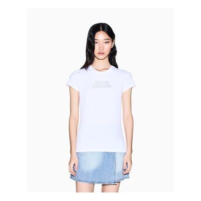 Giorgio Armani A X Armani Exchangevoor vrouwen. XW002293AF17173U0002 Premium T-shirt wit (L), Casual, Katoen, Korte mouwen Giorgio Armani A X Armani Exchangevoor vrouwen. XW002293AF17173U0002 Premium T-shirt wit (L), Casual, Katoen, Korte mouwen