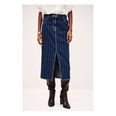 BA&SHvoor; vrouwen. 1H25ROMY Romy rok blauw (34), Casual, Katoen BA&SHvoor; vrouwen. 1H25ROMY Romy rok blauw (34), Casual, Katoen