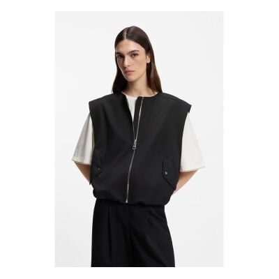 BOSSvoor vrouwen. 50554857 Jakora zwart vest (42), Casual, Polyester BOSSvoor vrouwen. 50554857 Jakora zwart vest (42), Casual, Polyester