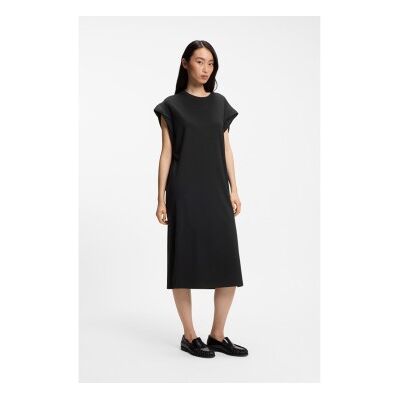 BOSSvoor vrouwen. 50540442 Zwarte gebreide jurk met kapmouw (XS), Casual, Modaal, Korte mouwen BOSSvoor vrouwen. 50540442 Zwarte gebreide jurk met kapmouw (XS), Casual, Modaal, Korte mouwen