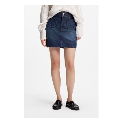 BOSSvoor vrouwen. 50559404 Blauw Effen Minirokje (34), Casual, Katoen, Denim BOSSvoor vrouwen. 50559404 Blauw Effen Minirokje (34), Casual, Katoen, Denim