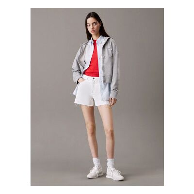 Calvin Klein Jeansvoor vrouwen. J20J225153 Korte witte moeder (27), Casual, Biologisch katoen, Duurzaam Calvin Klein Jeansvoor vrouwen. J20J225153 Korte witte moeder (27), Casual, Biologisch katoen, Duurzaam