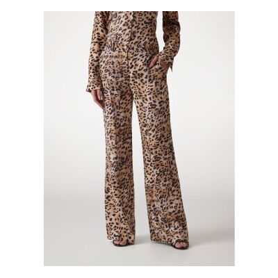 Guessvoor vrouwen. W5GB16WH5N2 Palazzo broek dierenprint (L), Casual, Lyocell Guessvoor vrouwen. W5GB16WH5N2 Palazzo broek dierenprint (L), Casual, Lyocell