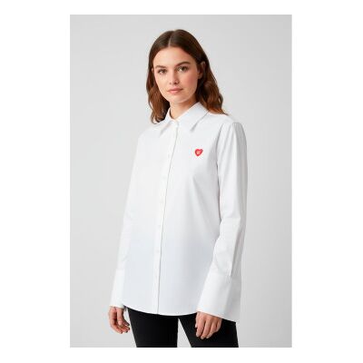 HUGOvoor vrouwen. 50556398 Relaxed fit overhemd wit (34), Casual, Katoen, Lange mouwen HUGOvoor vrouwen. 50556398 Relaxed fit overhemd wit (34), Casual, Katoen, Lange mouwen